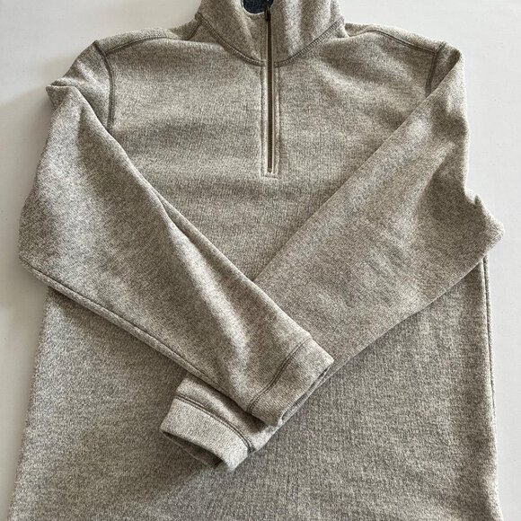 Arrow Men's 1/4 Zip Sweater Pullover Large Gray EUC Soft Winter Sweater - Picture 10 of 11